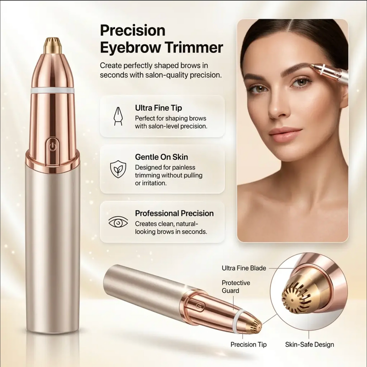 2-in-1 Facial & Eyebrow Hair Trimmer